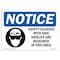 Signmission OSHA Sign, Glasses W/ Side Shields, 14in X 10in Plastic, 14" W, 10" H, Lndscp, OS-NS-P-1014-L-18192 OS-NS-P-1014-L-18192 - alternate 1